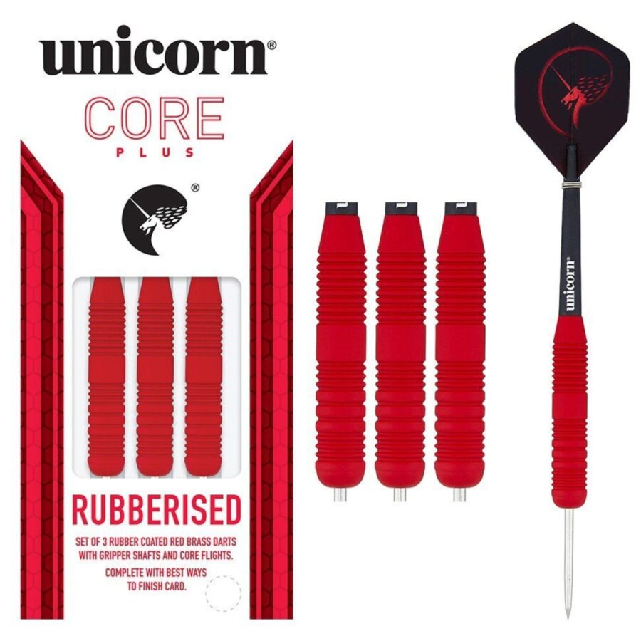 Unicorn Core Plus Rubberised Brass Red