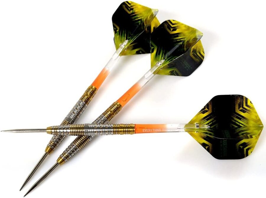 AURORA 90% Tungsten Steel Tip Darts w/ Gold Titanium Nitride Coating