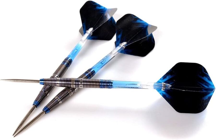 AURORA 90% Tungsten Steel Tip Darts w/ Blue Titanium Nitride Coating