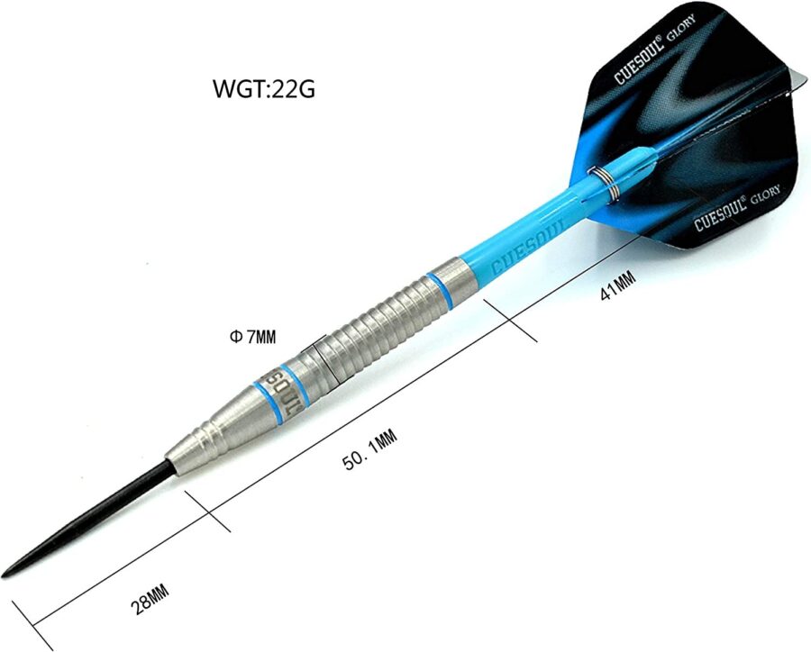 GLORY 85% Tungsten Steel Tip Dart Sets, Blue Grooves