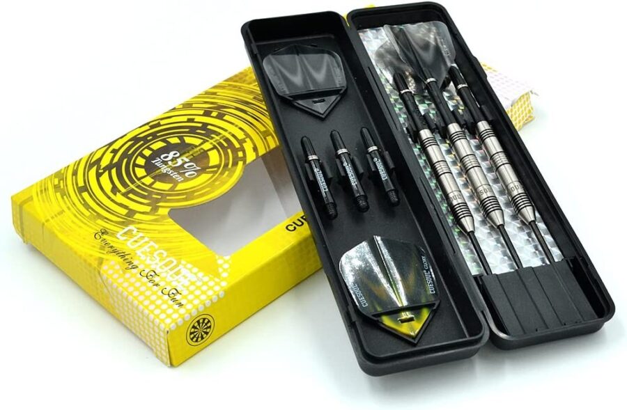 GLORY 85% Tungsten Steel Tip Dart Sets, Black Grooves