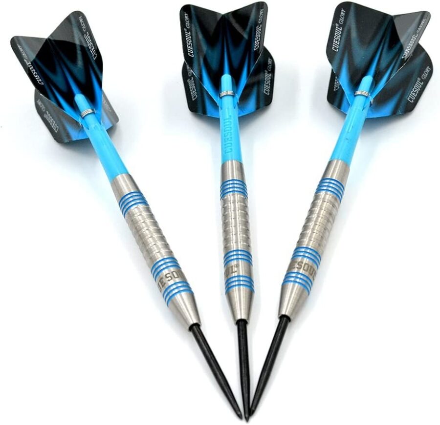 GLORY 85% Tungsten Steel Tip Dart Sets, Blue Grooves