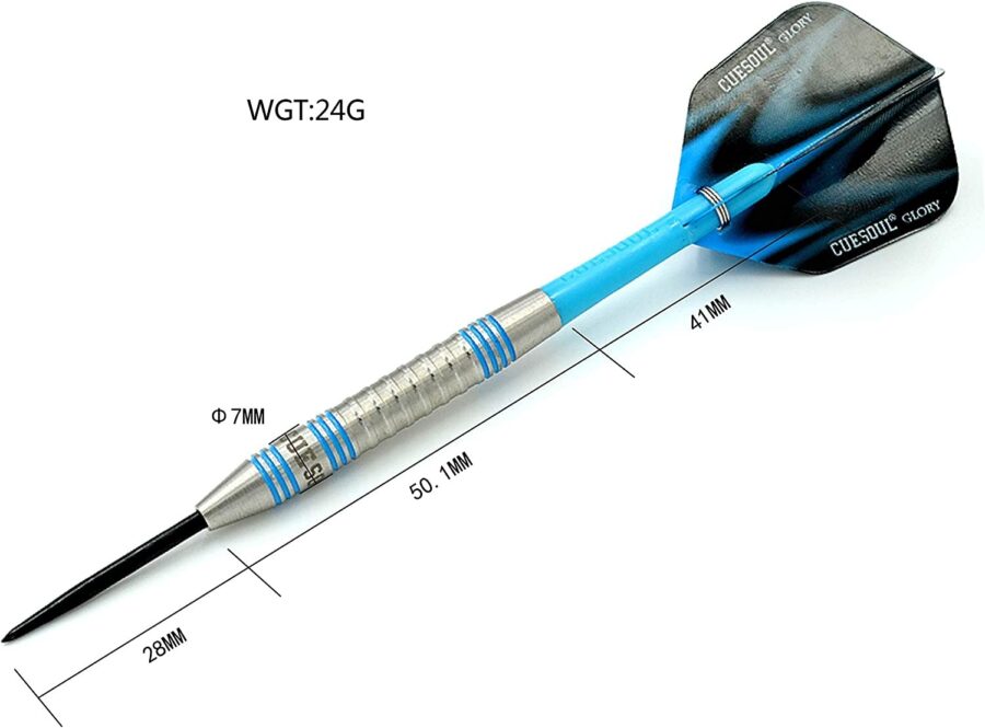 GLORY 85% Tungsten Steel Tip Dart Sets, Blue Grooves