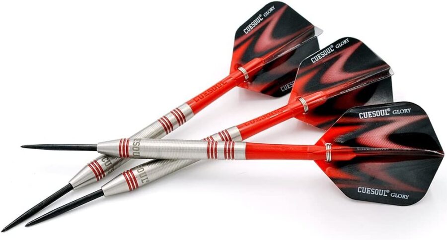 GLORY 85% Tungsten Steel Tip Dart Sets, Red Grooves