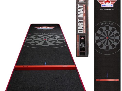 Bulls Carpet Dartmat Black Red 300x65 + oche