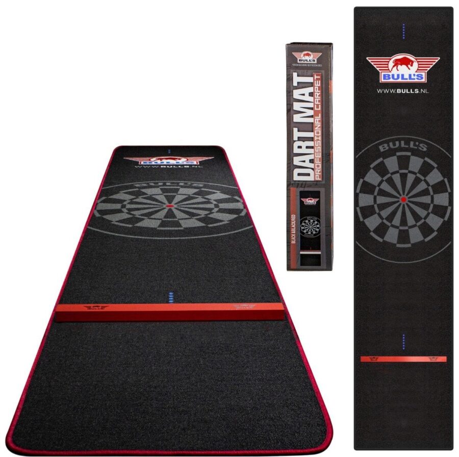 Bulls Carpet Dartmat Black Red 300x65 + oche