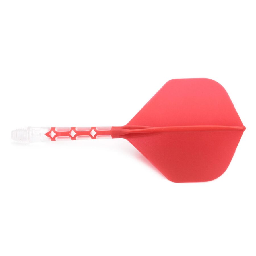 Cuesoul - ROST T19 Integrated Dart Flights - Standard Shape - Clear Red