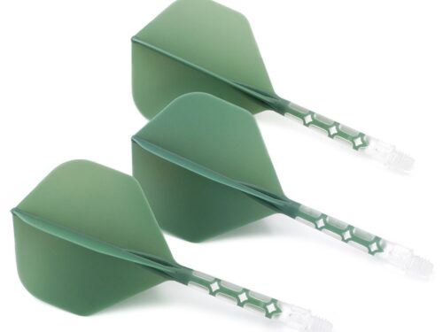 Cuesoul - ROST T19 Integrated Dart Flights - Standard Shape - Clear Green