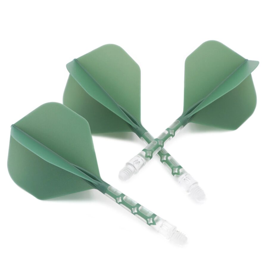 Cuesoul - ROST T19 Integrated Dart Flights - Standard Shape - Clear Green