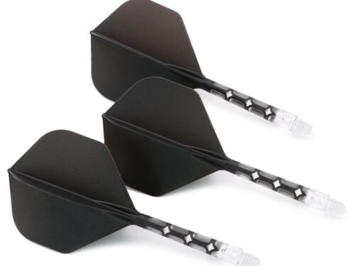 Cuesoul - ROST T19 Integrated Dart Flights - Standard Shape - Clear Black