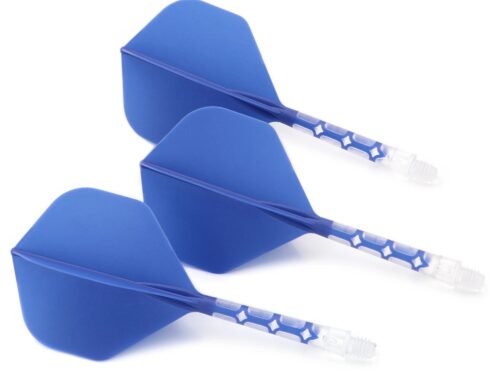 Cuesoul - ROST T19 Integrated Dart Flights - Standard Shape - Clear Blue