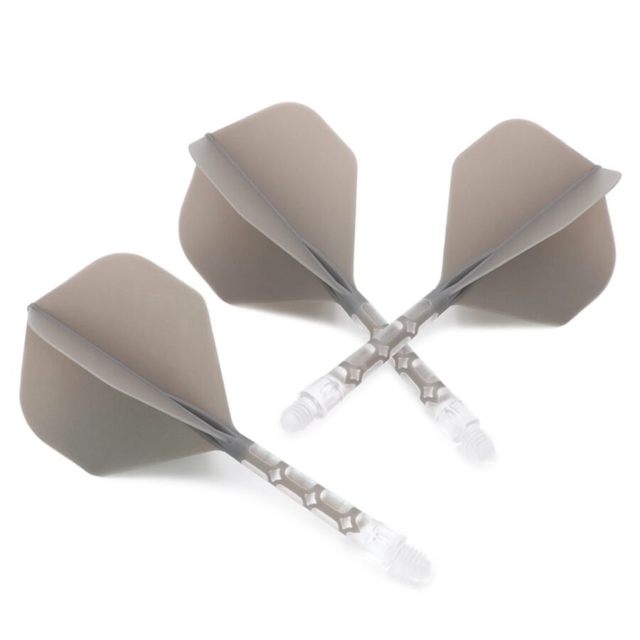 Cuesoul - ROST T19 Integrated Dart Flights - Standard Shape - Clear Grey