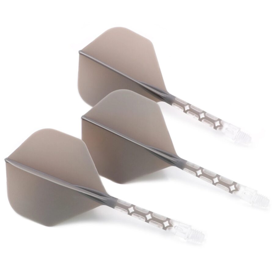 Cuesoul - ROST T19 Integrated Dart Flights - Standard Shape - Clear Grey